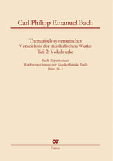 Bach Repertorium, Vol. 3/2 - C.P.E. Bach book cover